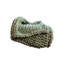 Load image into Gallery viewer, Sage Chunky Knit Throw