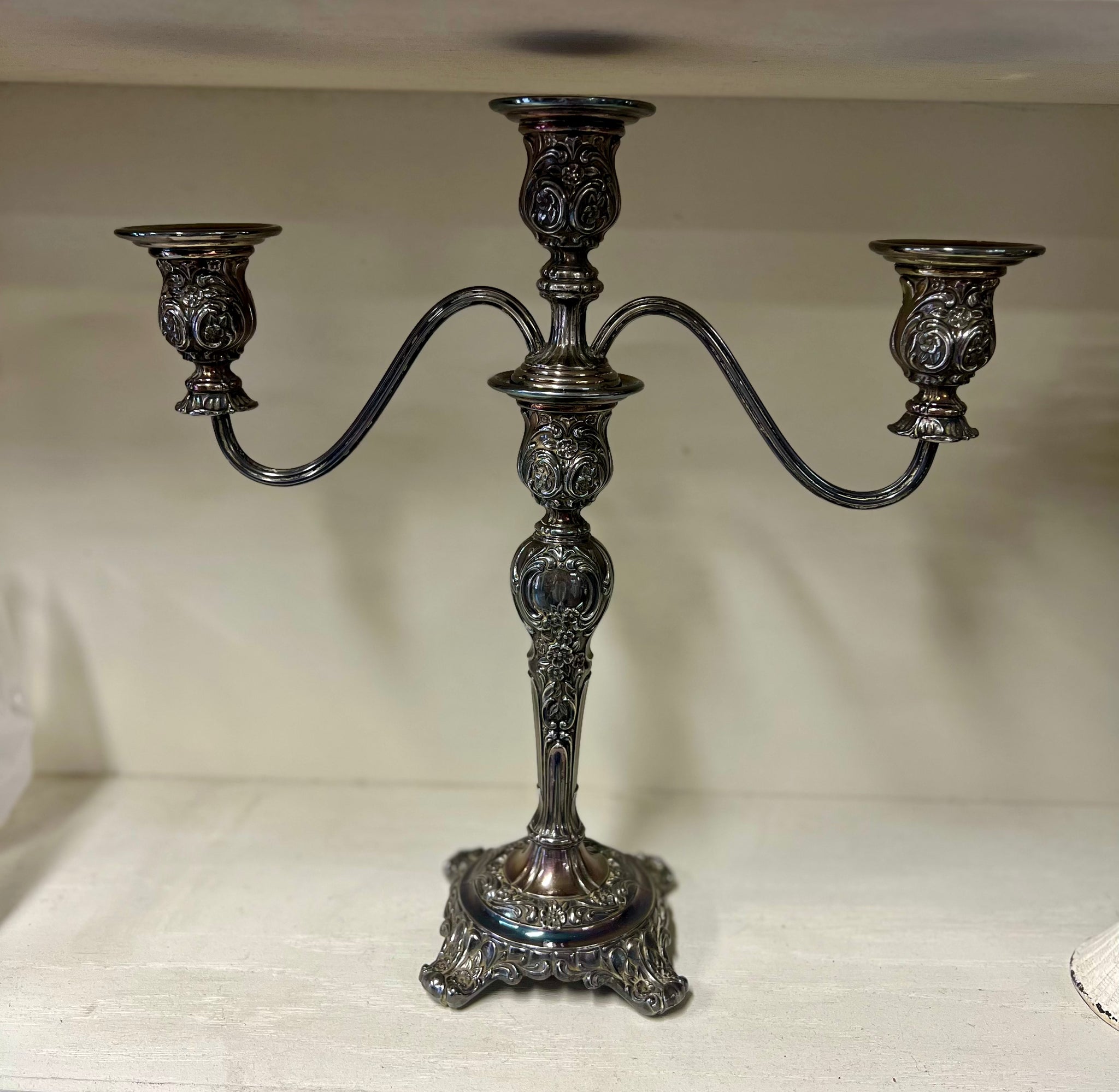 Vintage Silver Candle Holders
