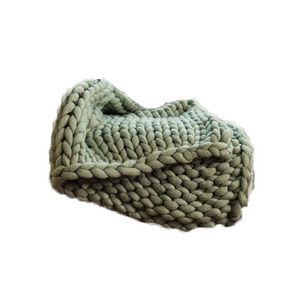 Sage Chunky Knit Throw